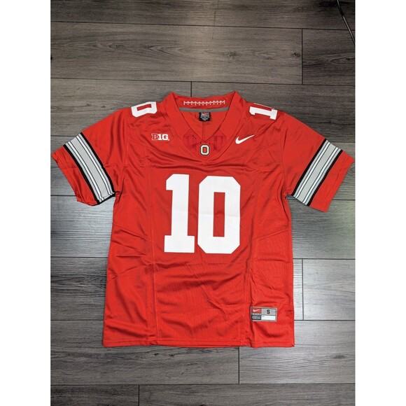 OSU Other - Julian Sayin #10 Red Buckeye Stripe 2026 OSU Ohio State Football Jersey Small